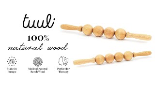 Ball Wooden Cellulite Massage Roller Lymphatic Drainage Massager Maderotherapy  Tuuli [upl. by Cate]