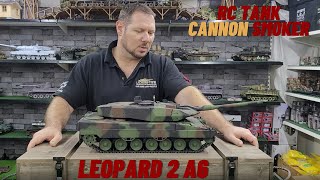 RC Panzer 116 Leopard 2 A6 TaigenTorro Gun Smoker [upl. by Attenauq]