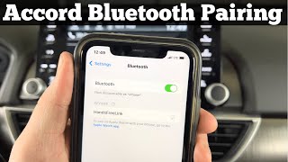 How to Pair Phone With 2018  2022 Honda Accord Bluetooth  Connect Iphone Sync Samsung Pairing [upl. by Maccarone]