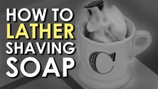 How to Lather Shaving Soap  AoM Instructional [upl. by Homer18]