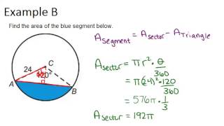 Area of Sectors and Segments Examples Geometry Concepts [upl. by Debbee556]