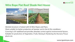 Product No 1  Wire Rope Flat Roof Shade Net House [upl. by Esina]