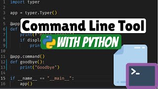 The Best way to build a Python command line tool  Python Typer Tutorial [upl. by Erehpotsirhc]