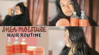 HOW TO USE SHEA MOISTURE PRODUCTS  SHEA MOISTURE HAIR ROUTINE  SHEA MOISTURE HONEST REVIEW [upl. by Ramedlaw]