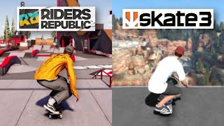 Skate 3 VS Riders Republic Skateboard Gameplay Comparison [upl. by Alyad652]