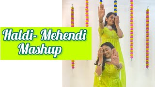 HaldiMehendi Dance Mashup part1  Wedding Choreography  Easy Steps  Rushita amp Jeel [upl. by Aehta]