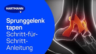 Sprunggelenk tapen Anwendung DermaPlast® ACTIVE Kinesiologisches Tape [upl. by Naened]