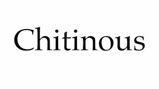 How to Pronounce Chitinous [upl. by Airtap]