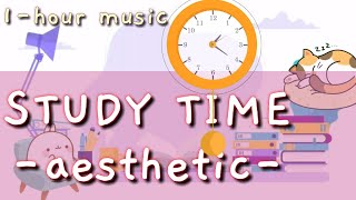 Study timer 1hour  with music aesthetic [upl. by Bramwell]