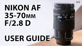 Nikon AF 3570mm F28 D User guide GREAT VALUE vintage lens [upl. by Gilliam695]