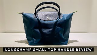 Longchamp Le Pliage Small Top Handle Review  Longchamp Small Tote [upl. by Anatnom110]