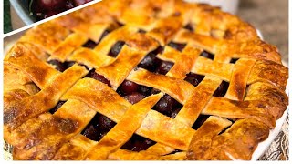 Easy homemade cherry pie  How to make cherry pie  Cherry pie recipe [upl. by Akirehc736]