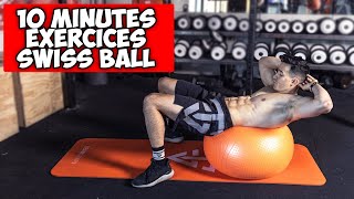 10 MINUTES SWISS BALL EXERCICES [upl. by Nyledam]