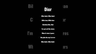 Pop Smoke Dior Lyrics [upl. by Himelman72]