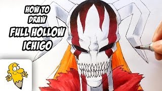 How to draw Full Hollow Ichigo Bleach Drawing Tutorial [upl. by Toor]