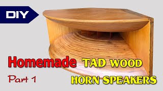 DIY Wood horn speakers Part 1 [upl. by Driscoll612]