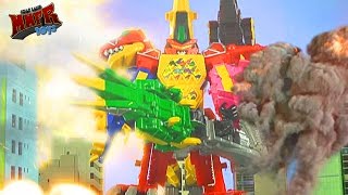 EPIC Titano Charge Megazord Battle amp Toy Review Power Rangers Dino Super Charge [upl. by Nnylasor]