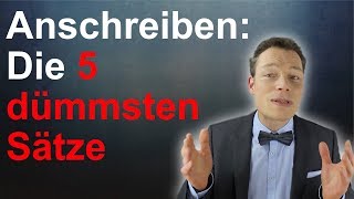 Bewerbung schreiben Die 5 dümmsten Sätze Anschreiben Bewerbung Muster Tipps  M Wehrle [upl. by Kerek57]