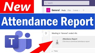 How to Download Attendance Report in Microsoft Teams After Meeting  Teams New Attendance Report [upl. by Notgnillew]