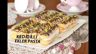 Dünyanın En kolay Ekler Pastası  Kedidili ile yapılan ekler pasta [upl. by Xever573]