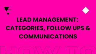 Mastering Lead Management with Nomi CRM Categorising Followups and Communications [upl. by Dearborn500]