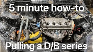 How to remove the engine amp trans from 9200 Honda Civic 9297 Del Sol 9401 integra [upl. by Itsirhc]