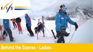 Backstage Soelden Ladies Giant Slalom 2012  Audi FIS Ski World Cup [upl. by Ahseined]