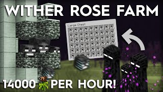 Minecraft Wither Rose Farm  14000 Roses Per Hour  120 [upl. by Eenitsed]