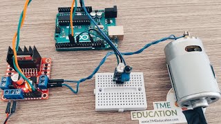 Controlling DC Motor Speed with Arduino using L298N Driver amp IR Sensor  ezbutton function [upl. by Hearsh]