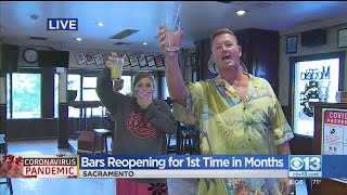 Sacramento Bars Reopening For First Time [upl. by Nanine]