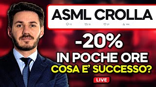 ASML CROLLA IN BORSA DEL 20 COMPRO ADESSO COSA E SUCCESSO [upl. by Rea]