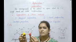 Conformations of Ethane molecule Staggered and Eclipsed [upl. by Ammadis637]