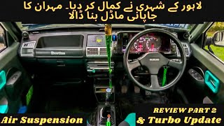 Suzuki Mehran Modified  Turbo amp Air Suspension Update  Japenese Converted Review Part 2 amp Details [upl. by Akinad]