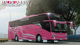 MOD BUSSID TERBARU  MOD JB5 SHD HINO RM 280 AS X FM [upl. by Fulmis]