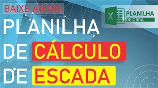 PLANILHA DE CÁLCULO DE ESCADA em excel grátis para baixar Como calcular escada  Planilha de Obra [upl. by Ajna]