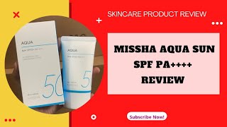 MISSHA AQUA SPF 50 PA SUNSCREEN REVIEW  COMPARISON TO OLD MISSHA AQUA SUN GEL SPF 50 [upl. by Drawdesemaj]