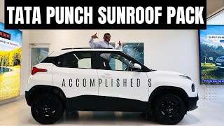 New Tata Punch Accomplished Sunroof Pack Walkaround  In English  Auto Quest [upl. by Goer885]