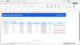 Como usar la plantilla de control de facturas en Excel Descarga gratis [upl. by Ecyob]