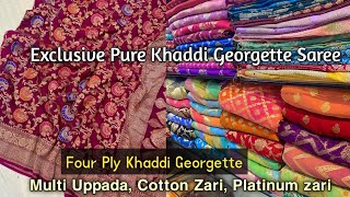 Special Video of Pure Khaddi Georgette sarees [upl. by Tutankhamen]