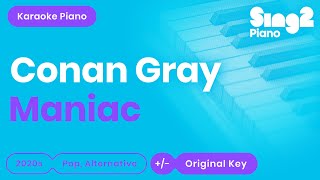 Conan Gray  Maniac Piano Karaoke [upl. by Aruon]