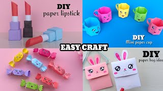 5 EASY CRAFT IDEAS  Craft Ideas  DIY Crafts  school craft  Origami craft [upl. by Ardnuaed]