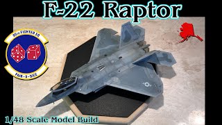 Building the Hasegawa 148th Scale F22 “Raptor” Fighter Jet [upl. by Ainigriv]