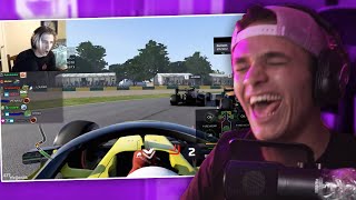 Lando Norris Reacts to the FUNNIEST F1 Twitch Clips [upl. by Kutchins]