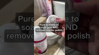 Pure acetone nail polish remover works on gel polish removal and regular polish too nailpolish [upl. by Ahselrak]