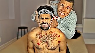 BLOODY FACE WAXING CHALLENGE [upl. by Sherj]