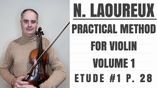 N Laoureux  A Practical Method for Violin  Etude no 1 from Book 1 by Violinexplorer [upl. by Anbul]