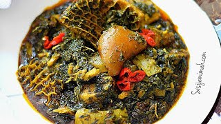 How To Make Afang Soup  Afang Soup Recipe  Sisi Jemimah [upl. by Sulokcin584]