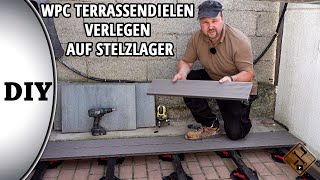 WPC Terrassendielen verlegen auf Stelzlager  myHarry Erfahrungsbericht [upl. by Bullion124]