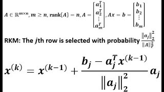 Convergence of the randomized Kaczmarz method the overdetermined consistent case [upl. by Whang467]