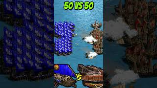 50 Dromons Romans vs 50 Galleons AoE2 Shorts ageofempires gaming warships [upl. by Rosane283]